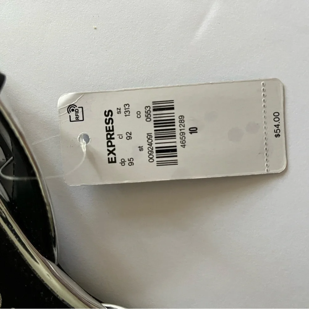 Express Sliver Pointed Toe Sling Back Flats NWT